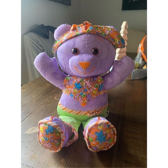 Jakks Pacific 16” Purple Doodle Bear 2004 plush - Picture 3 of 8